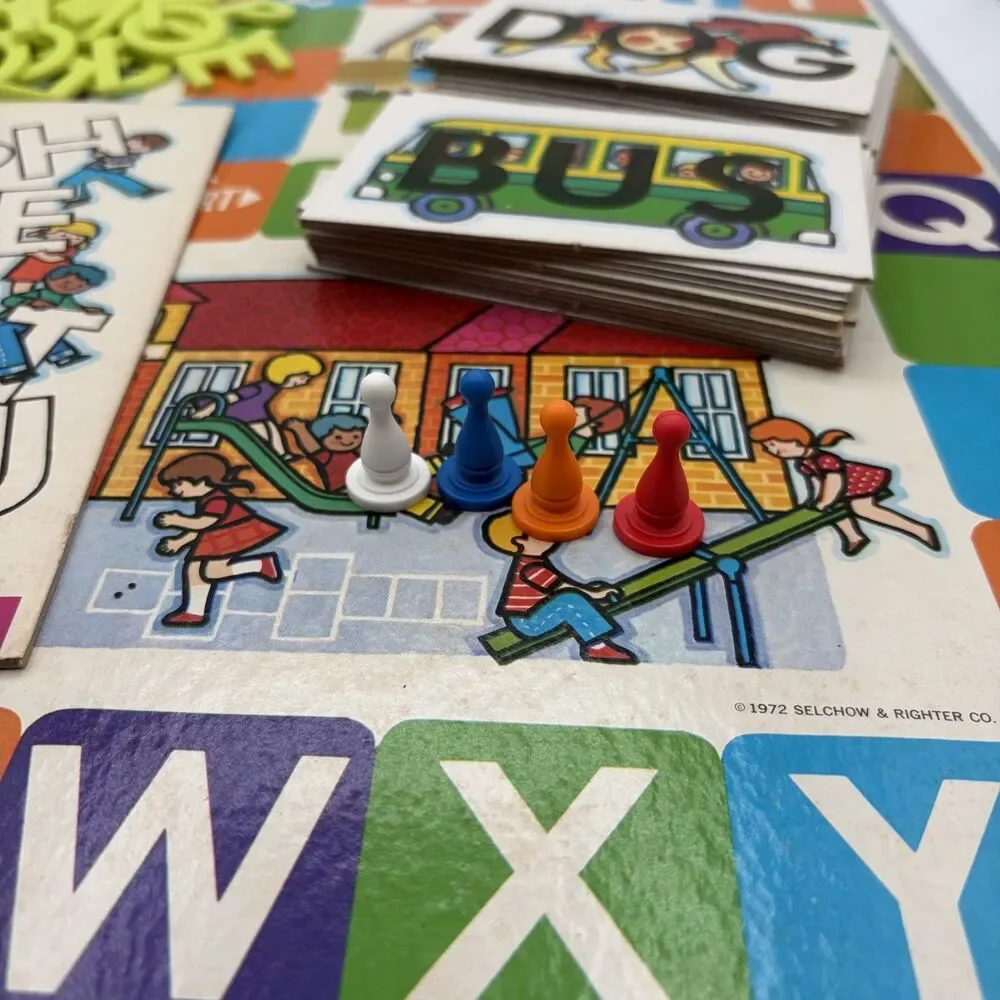 Vintage 1972 Scrabble Alphabet Game - COMPLETE